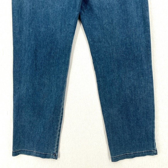 ENZA COSTA Pants Womens 29 Blue Straight Leg Denim Trouser Pant High Rise NEW - Picture 7 of 16